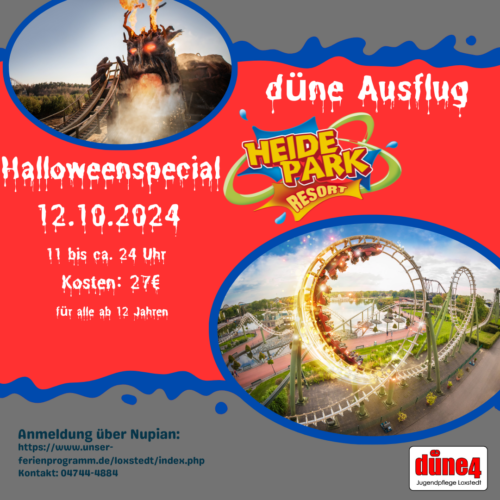 düne Ausflug Heide-Park zum Halloweenspecial